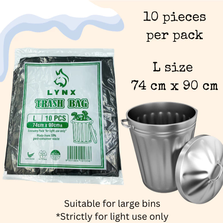 Beg Sampah Ekonomi Garbage Bag L Size 74x90cm - 10pcs (1 paket)