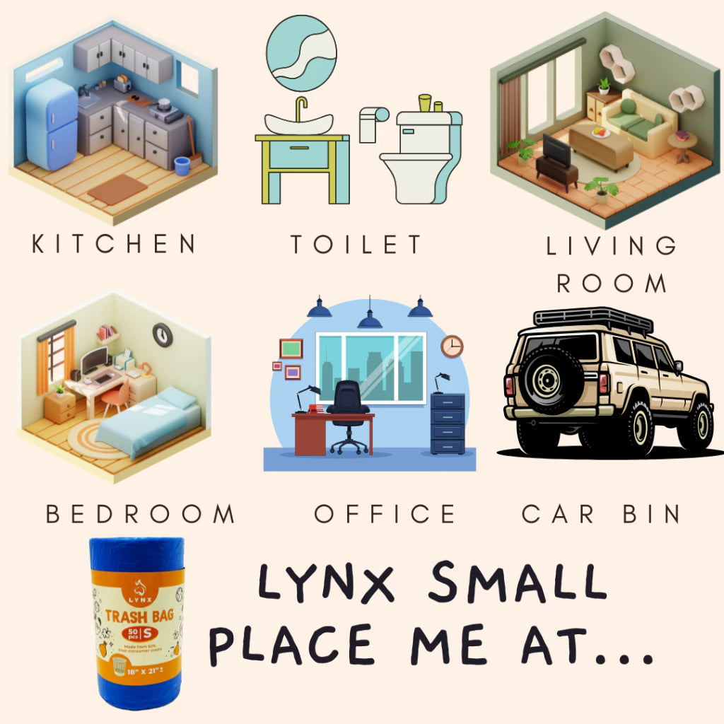 Beg Sampah Garbage Bag M Size 58x30 cm - 30 pieces (3 rolls)