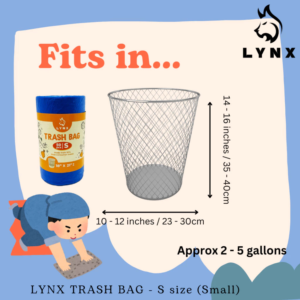 Beg Sampah Garbage Bag S Size 46 x 54 cm - 50 pieces (3 rolls)